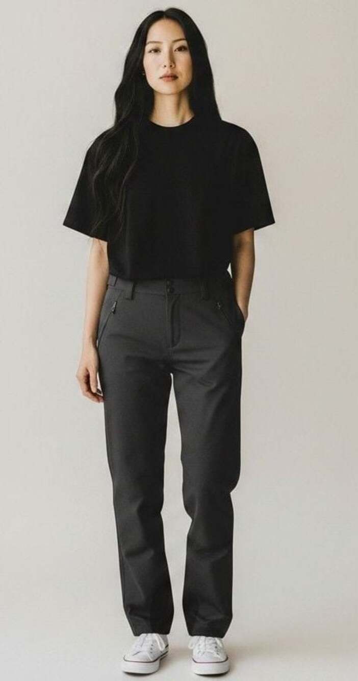 Obermeyer Ladies Style 03107 Black Nylon Ski Snow Pants Size 8